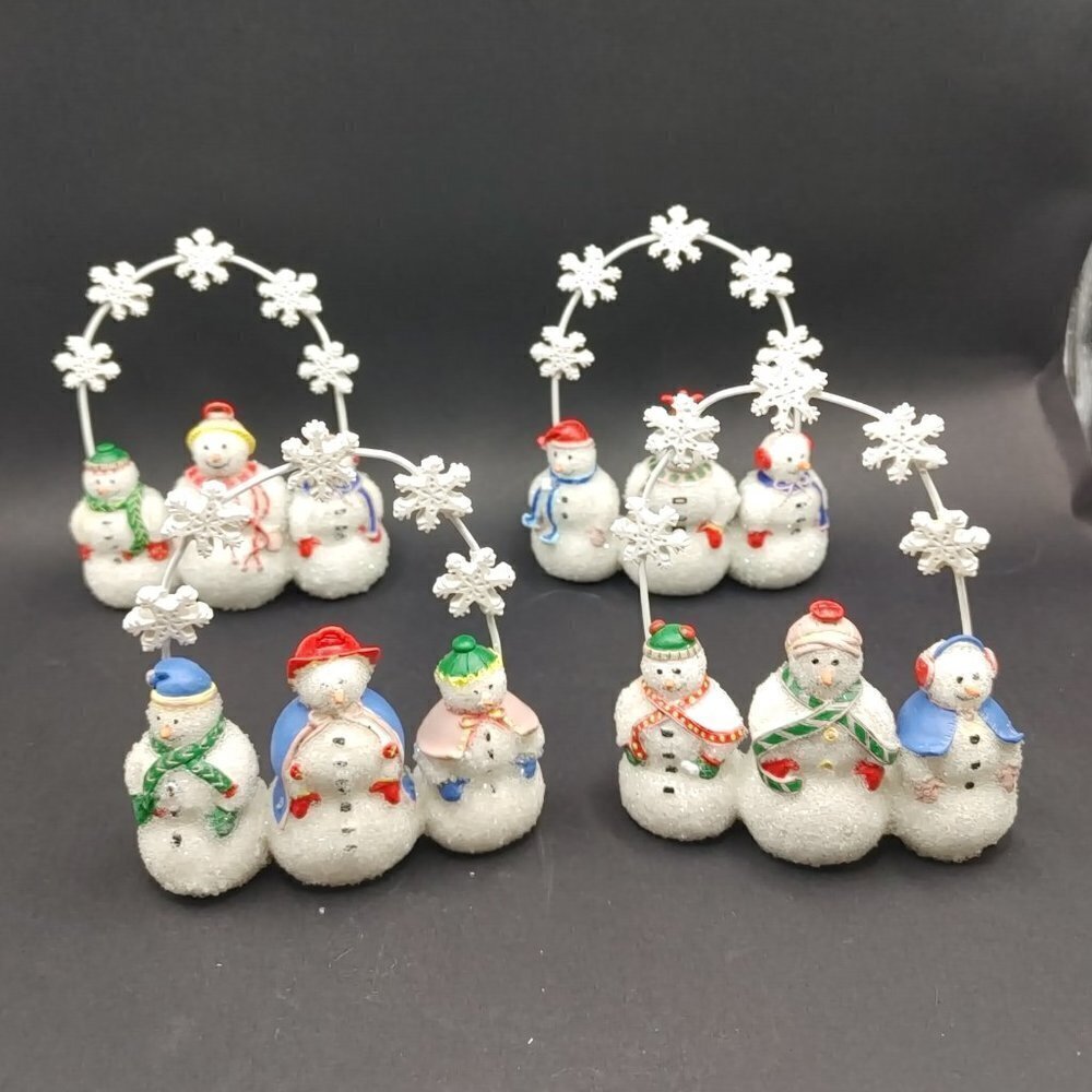 Princess House Snowpeople Place Card Holders